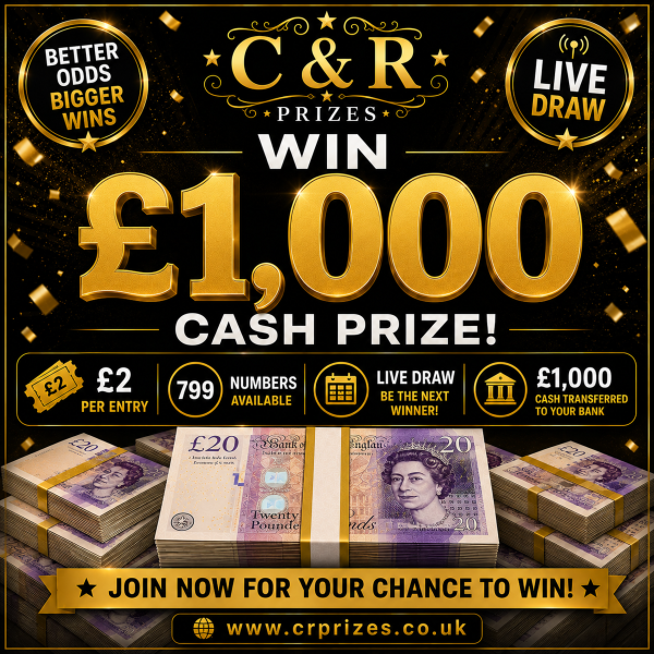 Win £1000 Cash for just £2